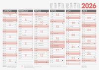 BRUNNEN Tafelkalender 2026 | A3 liggend