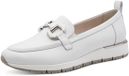 Tamaris - Dames - Loafers - Wit - Leer - Maat 39