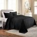 Superior Bedsprei met kussenslopen, katoen, zwart, vol