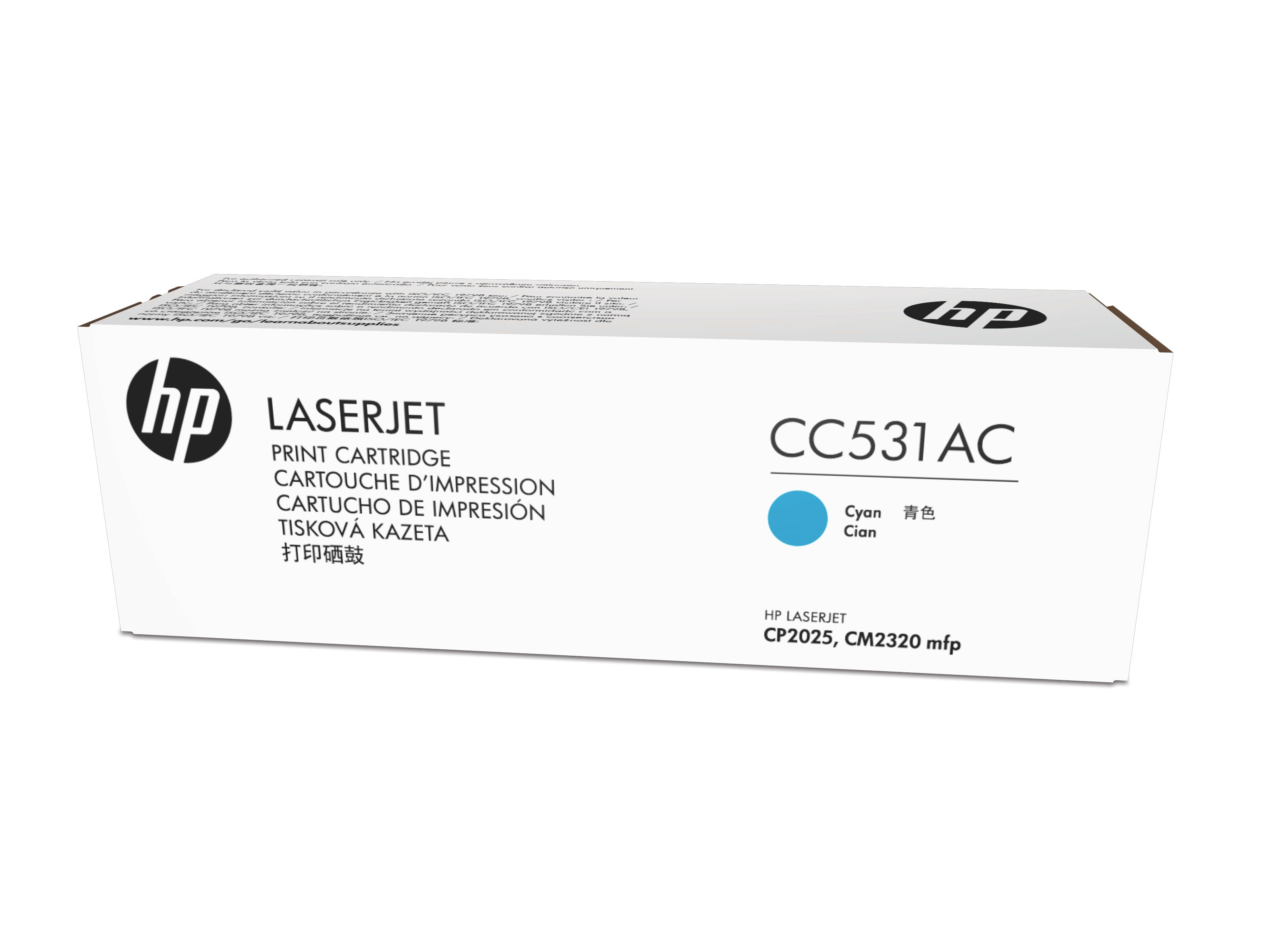 HP 304A Cyan Toner Cartridge - 2800 Pages - CC531AC