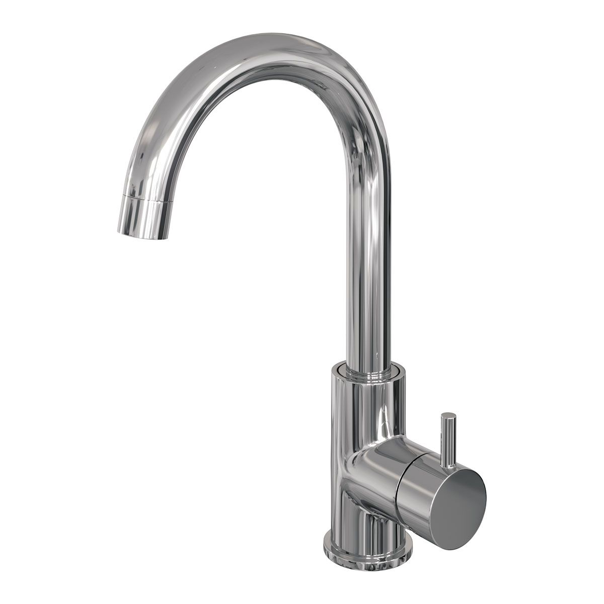 Brauer Wastafelkraan Opbouw Hoog R2 ColdStart Rond Eenhendel Draaibare Uitloop Chroom