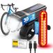 FISCHER Fietsverlichtingsset Stop 30/15 Lux met remlicht, voor- en achterlicht, met accu en USB-oplaadfunctie, 2 lichtfuncties, spatwaterdicht conform IP44, StVZO-goedgekeurd