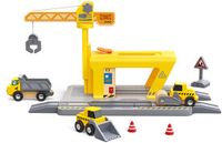 Hape Bouwspoorkraan voor kinderen|Uitbreidbare set voor creatieve spelletjes
