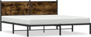 Maison Exclusive - Cadre de lit en métal sans matelas Chêne fumé 183x213 cm