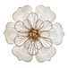 Metalen bloem muurkunst decor, 8,3 inch rustiek modern bloemensculptuur, noodlijdende ijzeren muur opknoping woondecoratie accent kunstwerken voor binnen keuken slaapkamer woonkamer kantoor buiten