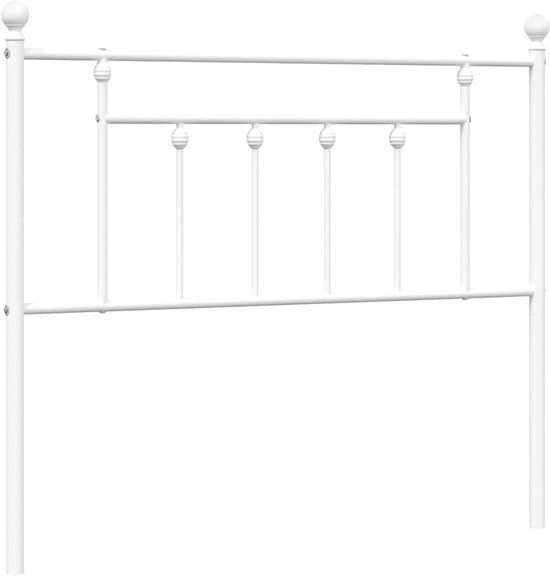 vidaXL Hoofdbord Metaal Wit 100 cm