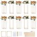 Icecat Support de fleurs de mariage 80cm, or, 10 pièces, avec vase métallique et plaque acrylique, pour réception et décoration de fête
