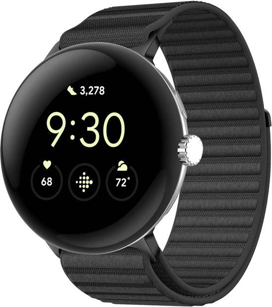 imoshion Nylon bandje voor de Google Pixel Watch / Watch 2 / Watch 3 / Watch 4 (41 mm) - Zwart