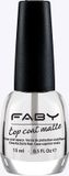 Faby Top Coat Matte 10-FREE nagellak Transparant matte 15 ml