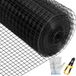 Vevor VolièRedraad 36" X 60" Gaasdraad Gegalvaniseerd Vinyl Gecoat 16 Gauge Draad Met Snijtang en Een Paar Stoffen Handschoenen voor Tuinhekken en Huisdierverblijven, Zwart