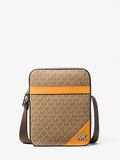 Michael Kors heren schoudertas, groen/wit, polyester, PVC, handgemaakt design