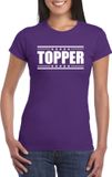 Bellatio Decorations Shoppartners Bv Topper verkleed/ cadeau shirt paars met witte letters dames XL
