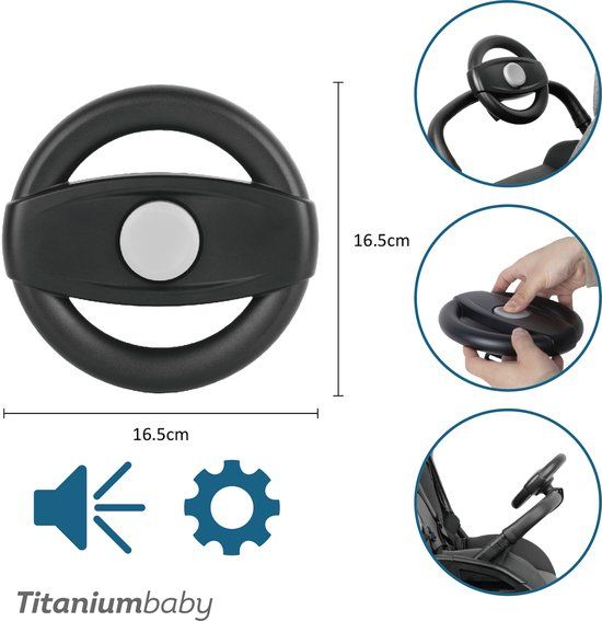 Novi Baby Titaniumbaby Smart Stuurtje Steering Wheel Universal deluxe