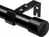Allecto Premium - Tringle à rideaux extensible 2 mètres Noir avec embouts et accessoires de montage pour salon/chambre à coucher 60-250 cm (Noir ø 25 mm)