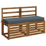 vidaXL Bankkussen SOEST 100% Polyester Blauw 120 x 40 x 8 cm