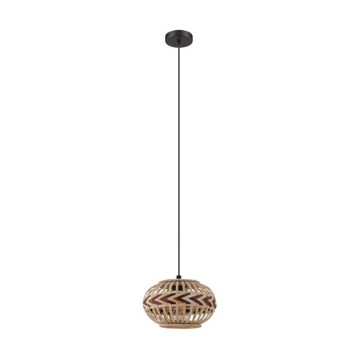 EGLO Dondarrion Hanglamp - Zwart - E27 - Ø 26 cm - Staal - 110cm