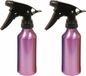 2x stuks waterverstuiver metallic paars 200 ml