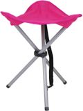 Urban Living Bijzet Krukje/Stoeltje - Opvouwbaar - Roze - Metaal - D32 x H43 cm