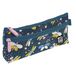 Grafoplás Vlakke etui voor school, collectie Dragon Fly, Bits & Bobs pop-up design, 2 vakken, 23 x 10 cm, vakken met ritssluiting, gemakkelijk te openen handgrepen, schoolmateriaal, Blauw, 23x10x4cm