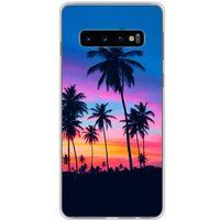 1001 coques Samsung Galaxy S10 Plus Palmiers colores bedrukt siliconen hoesje