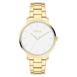 s.Oliver dameshorloge - 34 mm - flache, zeitlose, alltagstaugliche, analoge horloge voor dames met kwartswerk - 3 ATM waterdicht - krasbestendig - cadeau-idee
