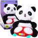 Lean toys Peluche panda avec batterie mascotte peluche jouet lumineux multicolore Polyester Unisexe