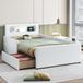 Wan GmbH Lit rembourré pour enfant - Meuble enfant lit - Sommeil sûr - Avec veilleuse - 90 x 200 cm - Blanc