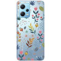 1001 coques Xiaomi Bedrukt siliconen hoesje compatibel met Xiaomi Redmi Note 12 5G, Xiaomi Poco X5 Fleurs colorees