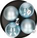 Decoris Kerstballen - 8 stuks - Lichtblauw - 10 cm - Glas