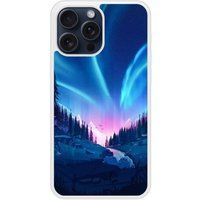 Tombee de nuit Verstevigd hoesje met sublimatie bedrukking, compatibel met Apple iPhone 15