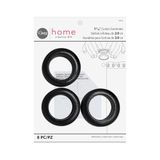 Dritz Gordijnringen, 40 mm binnendiameter, zwaar kunststof, zwarte textuur kleur, klikontwerp, gereedschapsvrije installatie, 8-pack