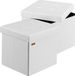 Casaria Pouf Rangement - Set de 2 40x40x40cm 40L Similicuir – Blanc