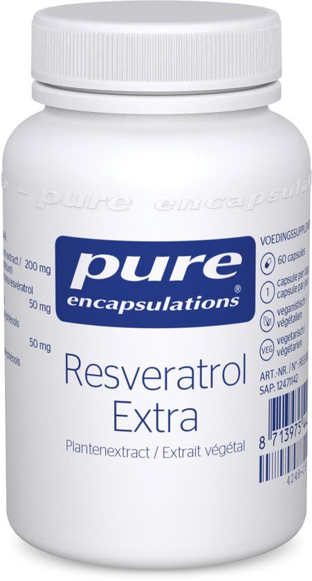 Pure Encapsulations Resveratrol Extra 200mg Antioxidatieve Eigenschappen 60 Capsules