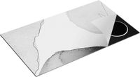 Chefcare Inductie Beschermer Abstracte Kunst - Bruin Beige - Zwart Wit - 89,6x51,6 cm