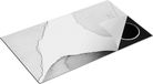 Chefcare Inductie Beschermer Abstracte Kunst - Bruin Beige - Zwart Wit - 89,6x51,6 cm