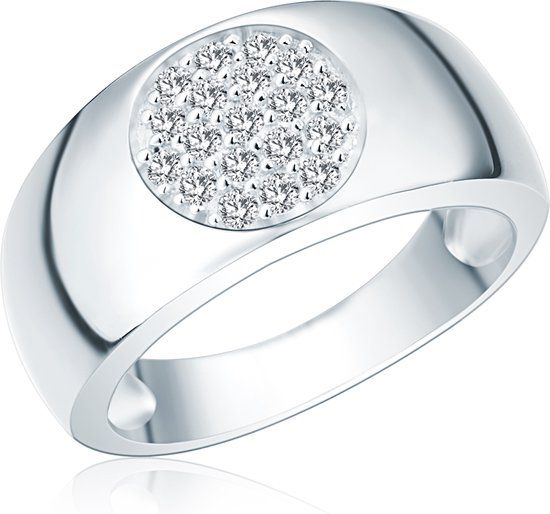 Rafaela Donata Bandring Zilver 999 zilver Zirkonia Wit Briljant 16.50 mm / maat 52