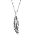 Paulo KUZZOI Heren Halsketting Veer 925 Sterling Zilver 55 cm