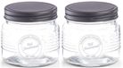 Zeller Voorraadpot Old Fashioned - 2 stuks - 420 ml - Glas - Transparant