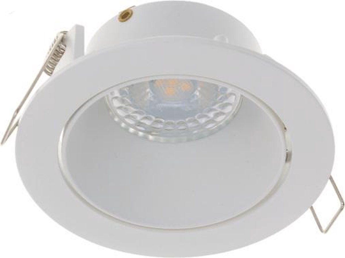 Koopled MR16 ARMATUUR ROND KANTELBAAR WIT - Aluminium - Wit