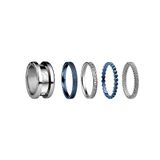 BERING Unisex Ring in silber glänzend - Arctic Symphony Collection mit Edelstahl - Symphony-Set-A