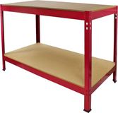 MonsterShop Q-rax Werkbank - Rood - 100 cm Breed - 200kg Draagkracht per Plank