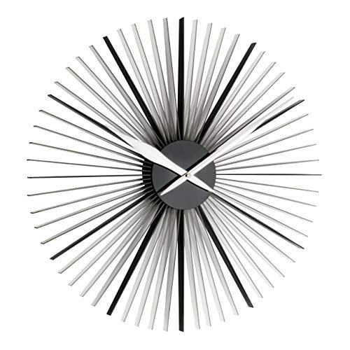 TFA Daisy XXL design wandklok, moderne wandklok, 50 cm diameter, zwart/wit, 60.3023.01
