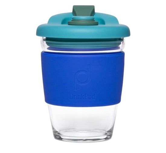 Pioneer Herbruikbare Koffiebeker - 340ml - Oceaan Blauw - Glas