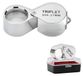 Loupe pliable - 30x - Métal - Argent