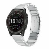 By Qubix Qubix - Stainless Steel Link Bracelet for Garmin Fenix 8 / 8 Pro (47mm) - 22mm Quickfit - Silver