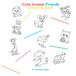 Cute Animal Friends Coloring Book: Cute Animal Friends Coloring Book