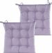 Anna's Collection Coussin de chaise matelassé - 2x - lilas violet - 38 x 38 cm