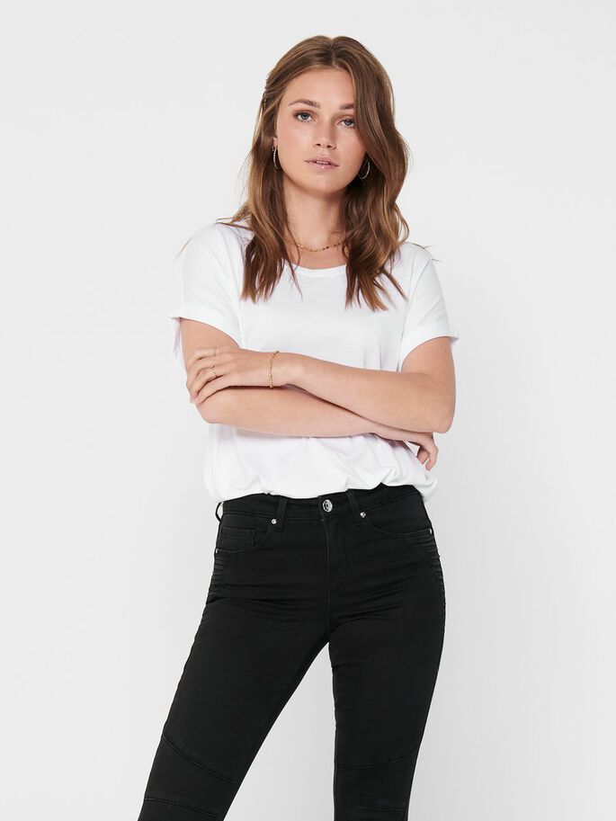 ONLY Onlmoster Women's T-Shirt - White - XL