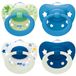 NUK Signature Day & Night Tétines pour bébé | 6-18 mois | Apaise 95 % des bébés | Sucettes en silicone en forme de cœur | Brille dans le noir | Étoiles | Lot de 4