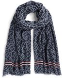 Tommy Hilfiger Th Monogram Corp Sjaal - Blauw - Polyester